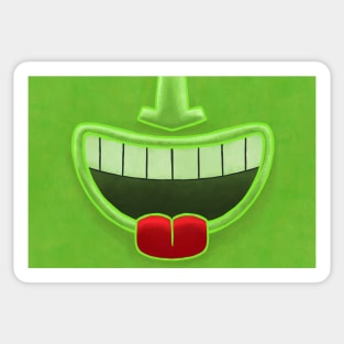 Green Tiki Smile Mask! (Red Tongue Version) Sticker